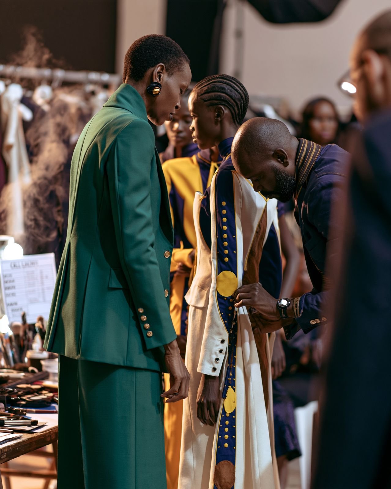 Défilé de mode avec mannequins